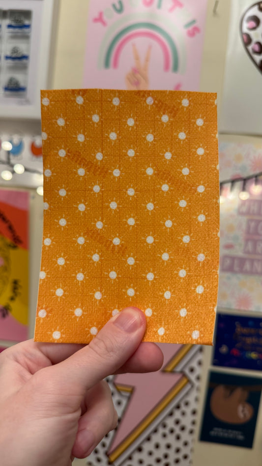 Bold yellow sunshine Tubie tape collection