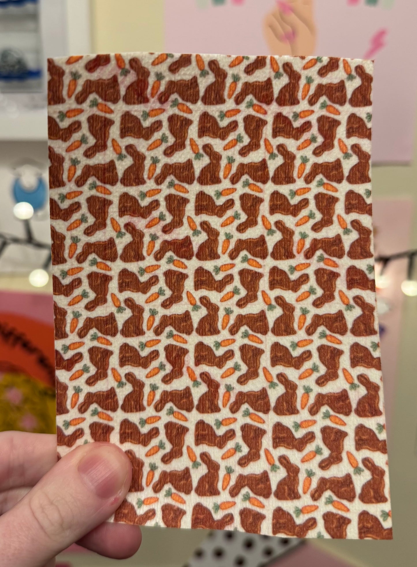 chocolate bunny/rabbit & carrots Easter collection tubie tape