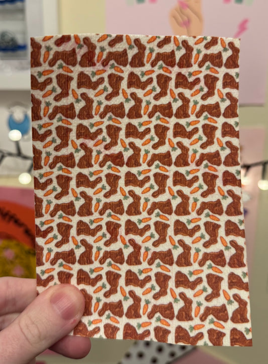 chocolate bunny/rabbit & carrots Easter collection tubie tape