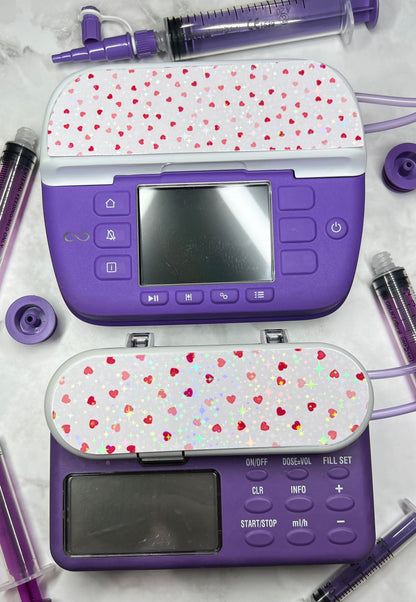 Love hearts Nutricia pump sticker
