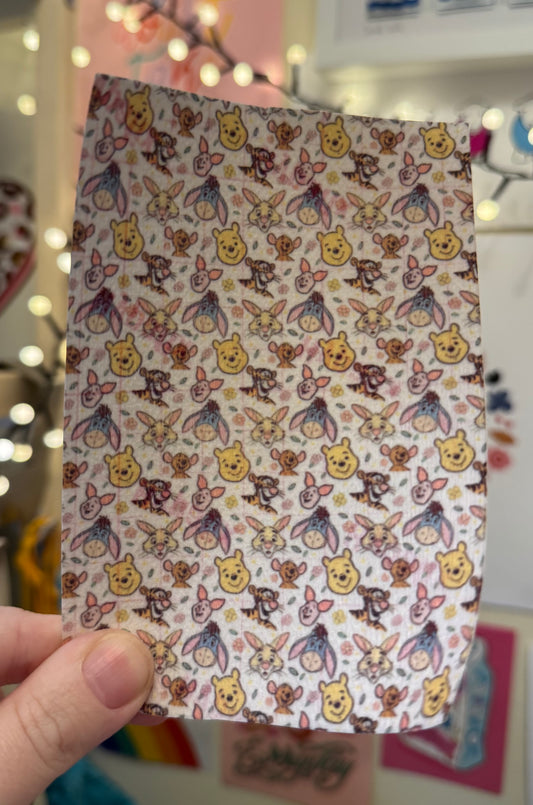 Pooh & friends on white Tubie tape