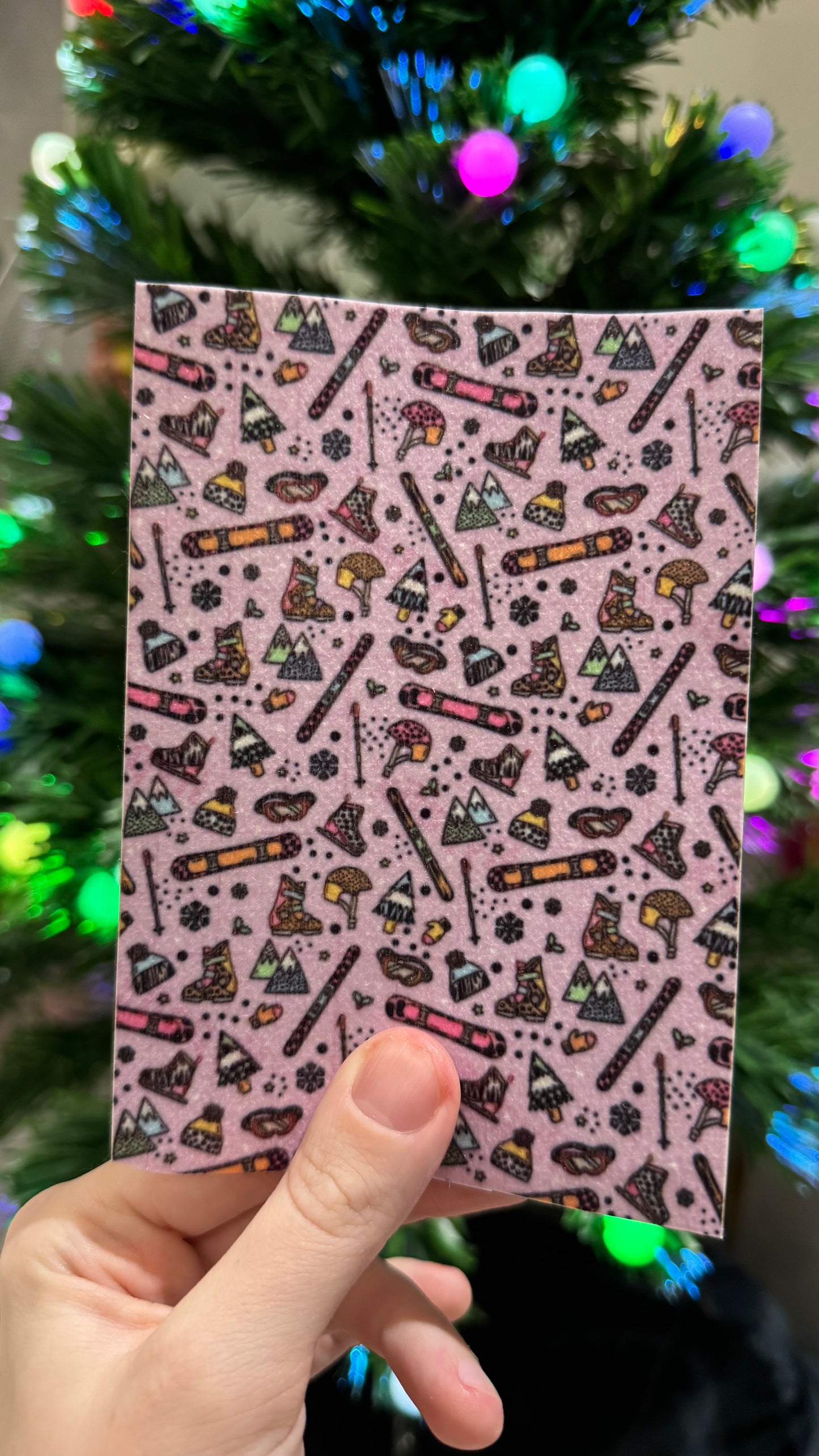 Snowsports, snow broading, skiing & ice skating purple Winter snow sports Tubie tape collection