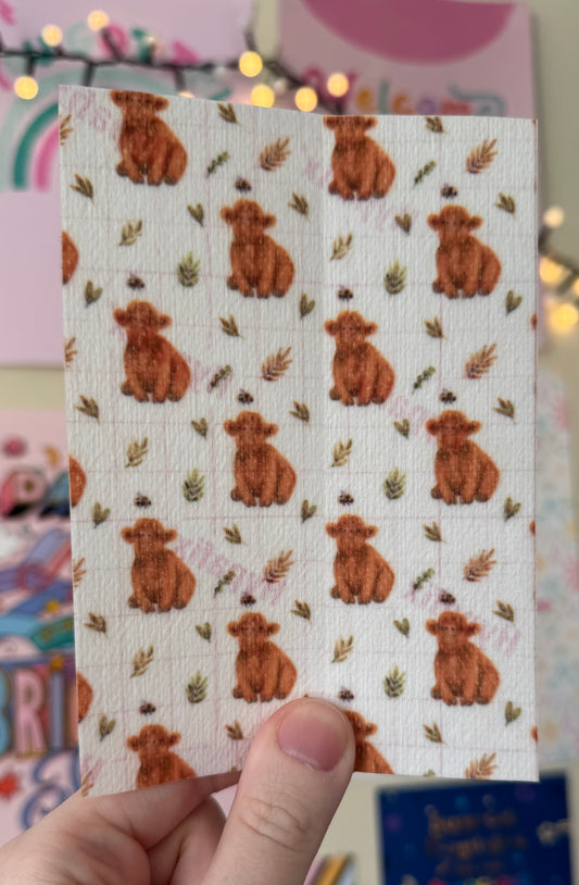 Cute highland cow tubie tape
