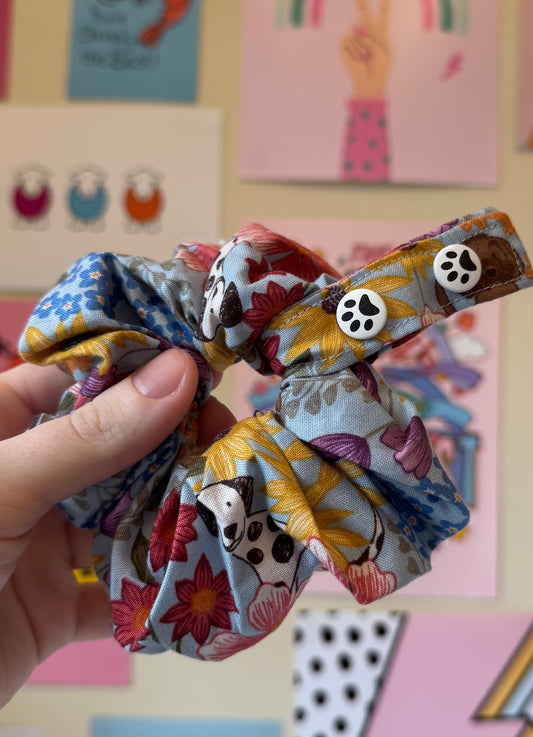 Floral dogs Tubie scrunchies
