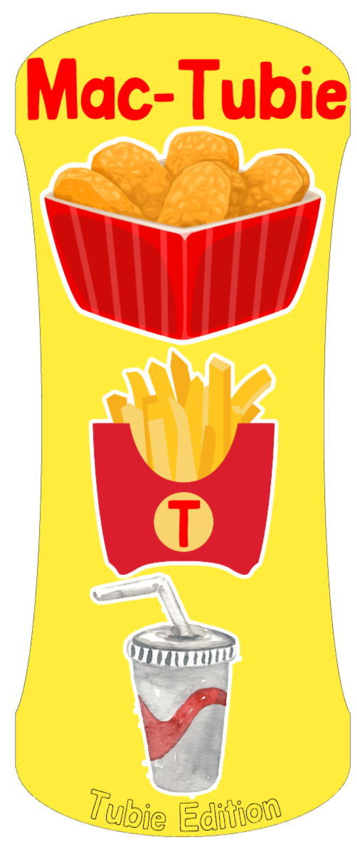 Mac-Tubie “CHICKEN NUGGET” tubie edition - Foodie al  tubie feed bottle stickers