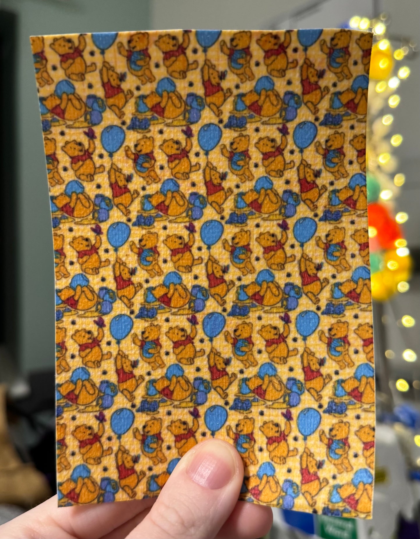 Winnie the pooh & balloon on yellow Tubie tape collection