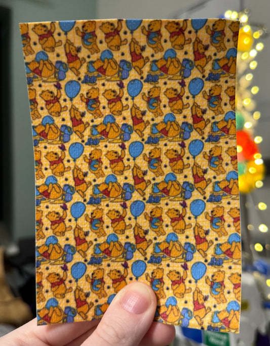 Winnie the pooh & balloon on yellow Tubie tape collection