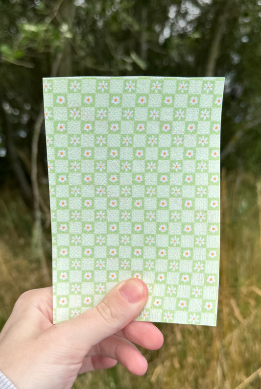 Green checkered cute pastel tubie tape collection