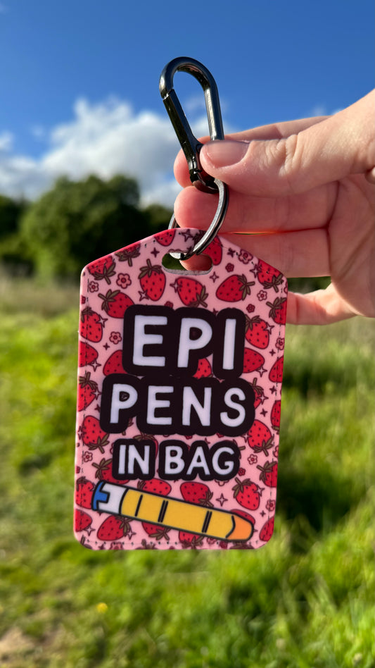 Medical bag tag “Epi Pens in Bag”