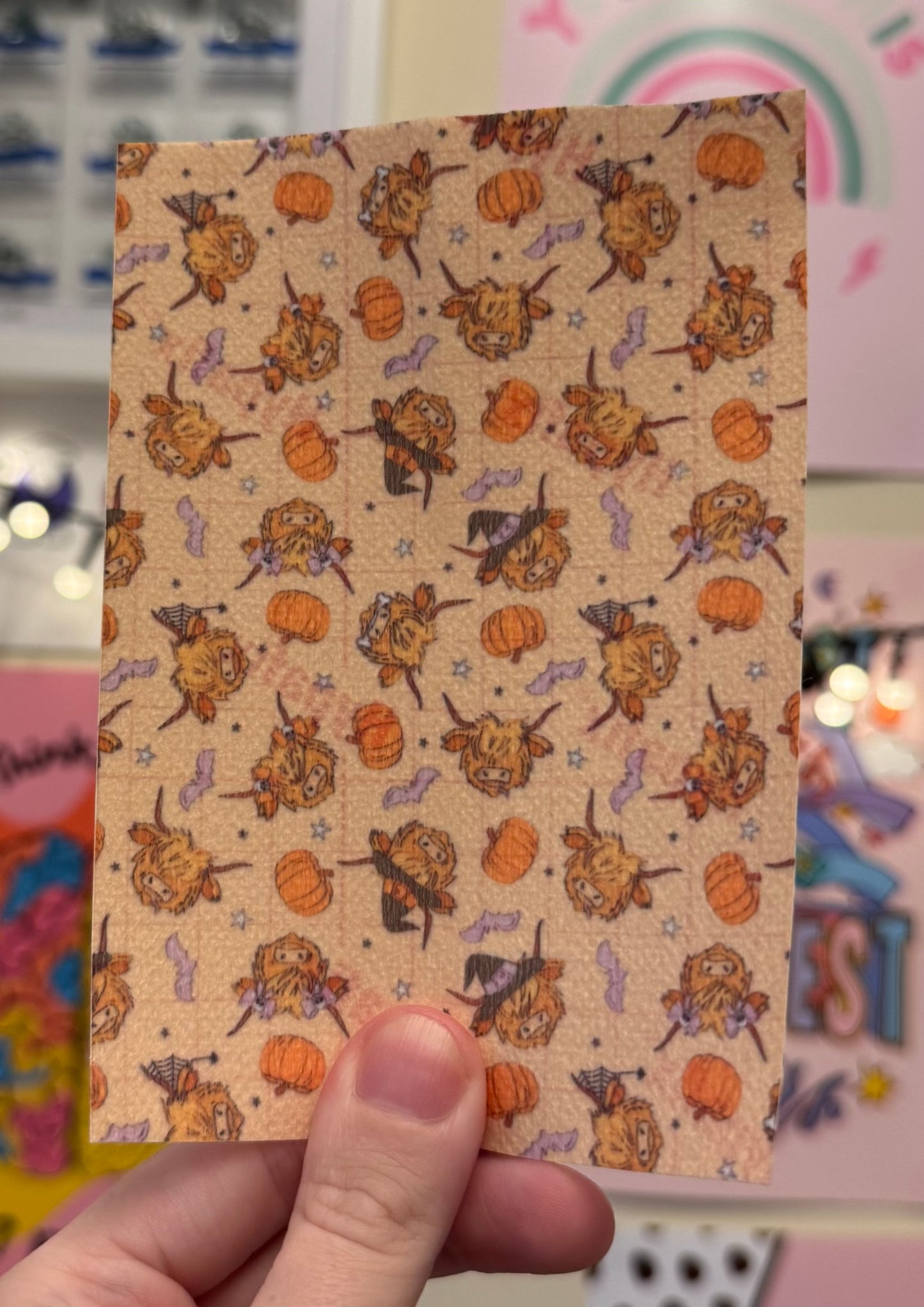 Cute Halloween highland cows tubie tape