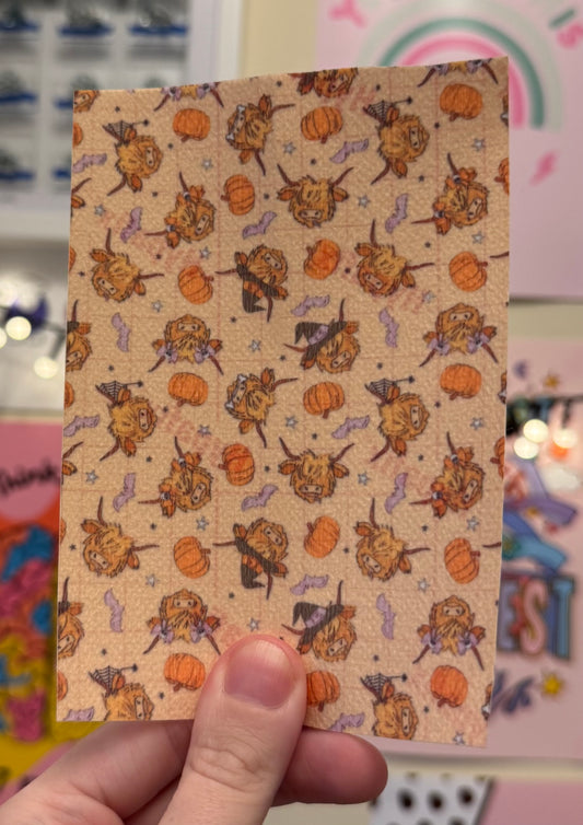 Cute Halloween highland cows tubie tape