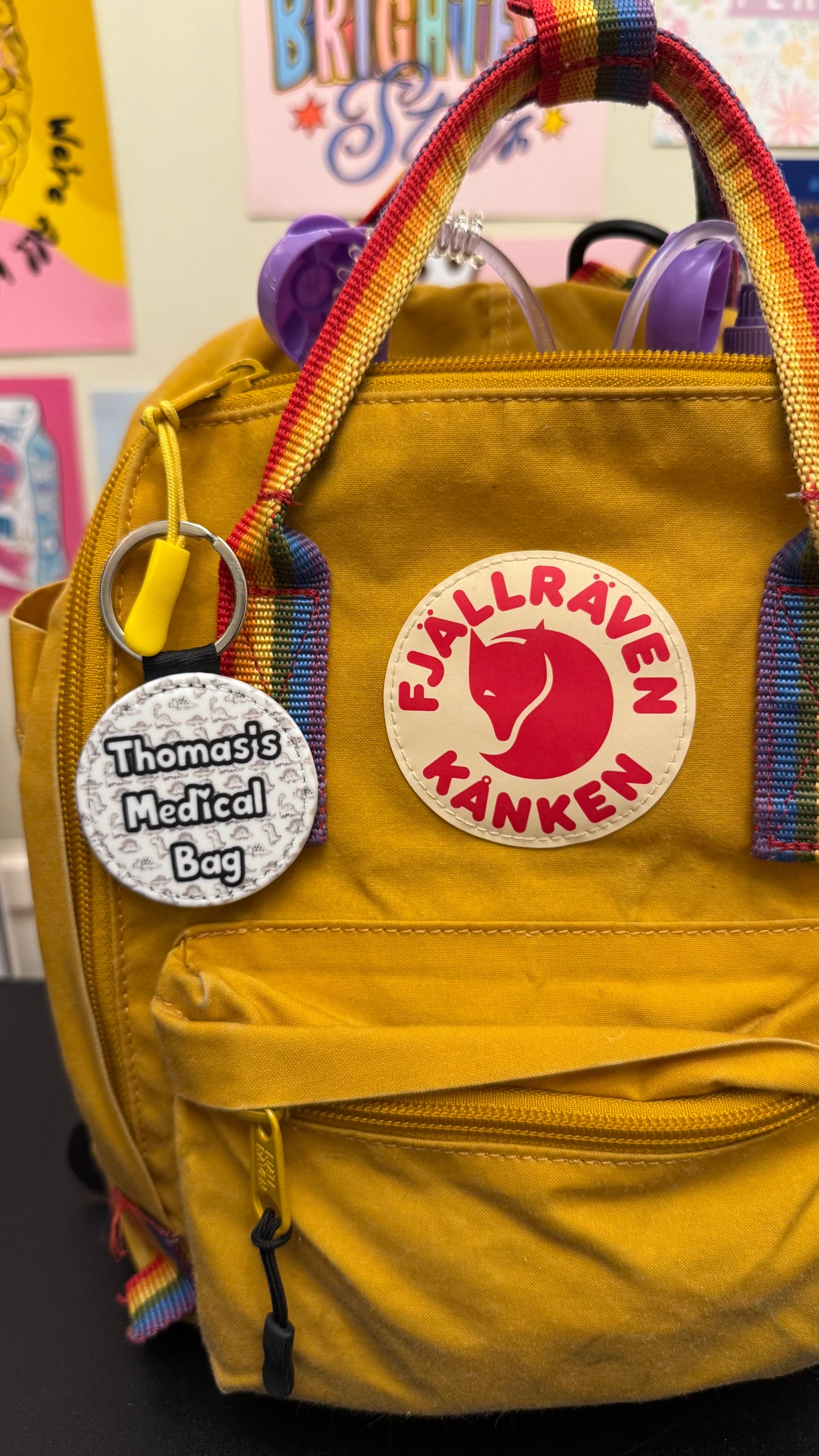 Dinos Mini personalised bag tag - “your NAME! Medical bag” 5cm medical bag tag!