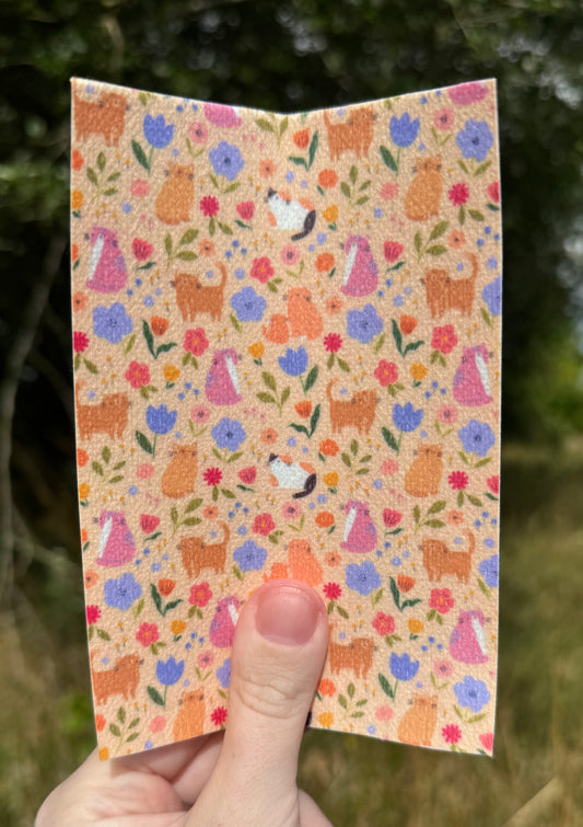 Cat and flowers tubie tape