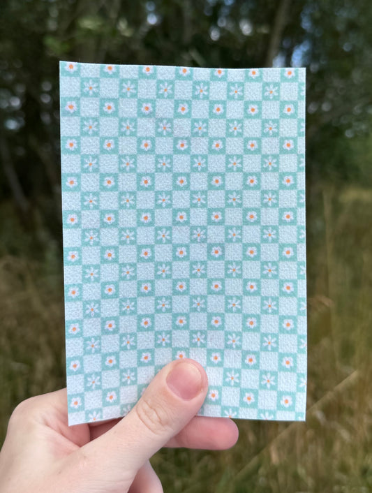 Blue checkered cute pastel tubie tape collection