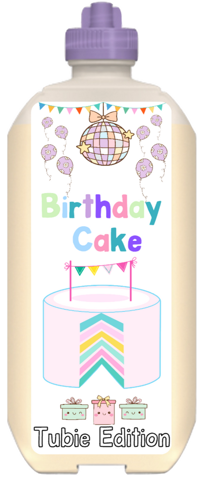 (Nestle Peptamen) Birthday cake tubie edition - Foodie al Tubie (feed bottle stickers)