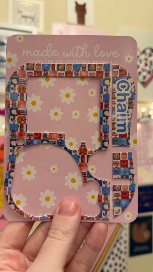 Personalised paddington bear Abbott pump sticker