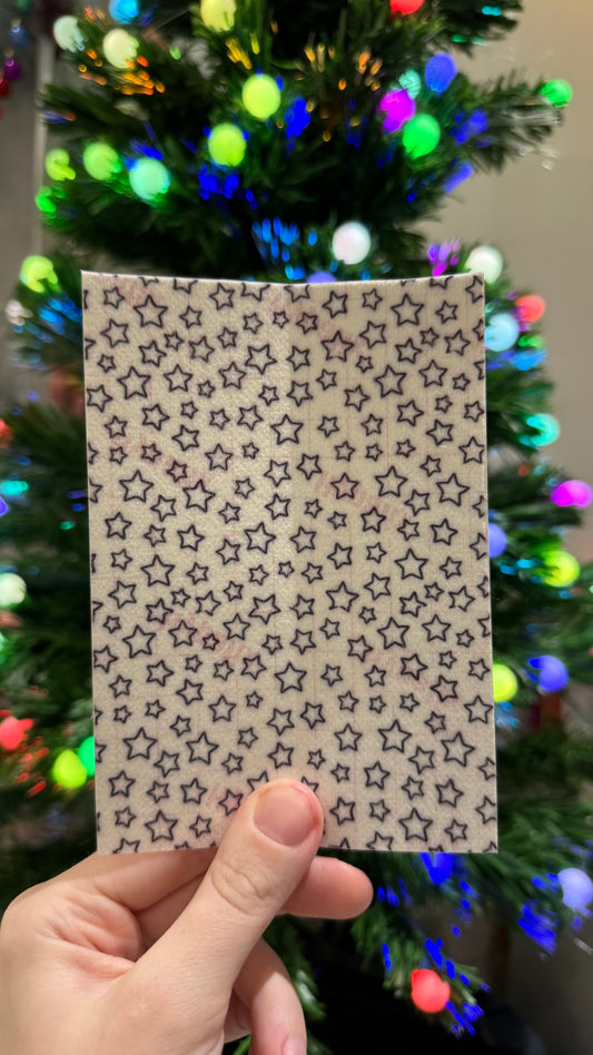 Stars black & white Winter Tubie tape collection