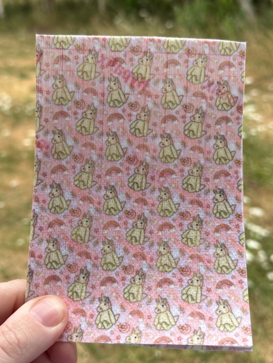 Jellycat pink unicorn Tubie tape