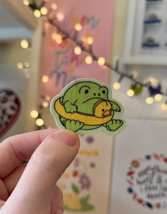 Summer grumpy frog Tubie tape hypafix stickers