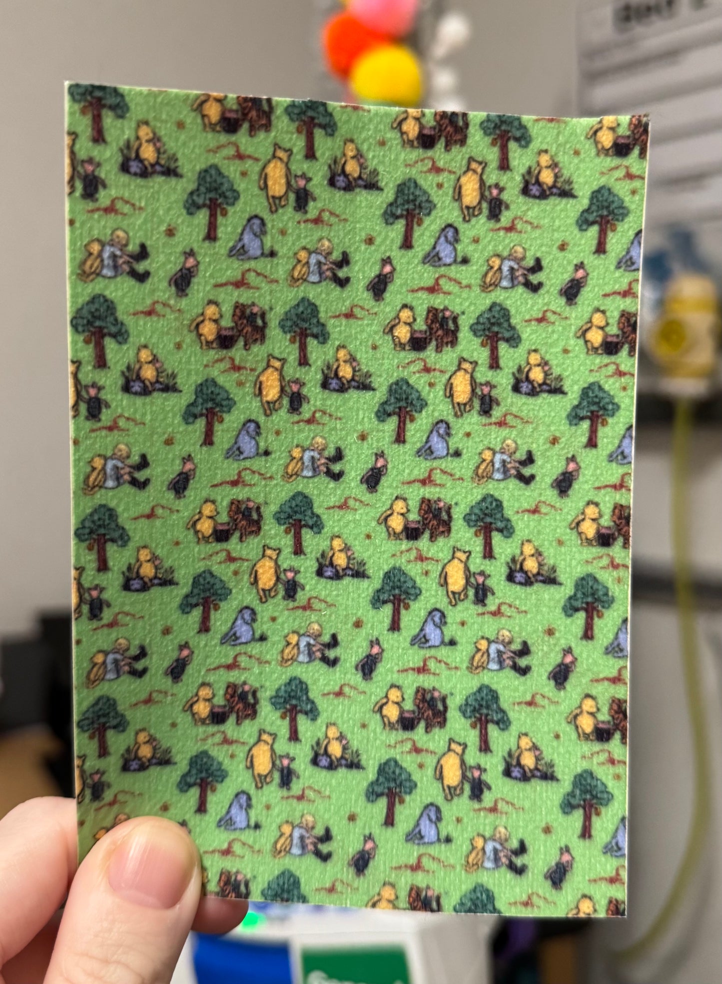 green 100 acre wood Tubie tape