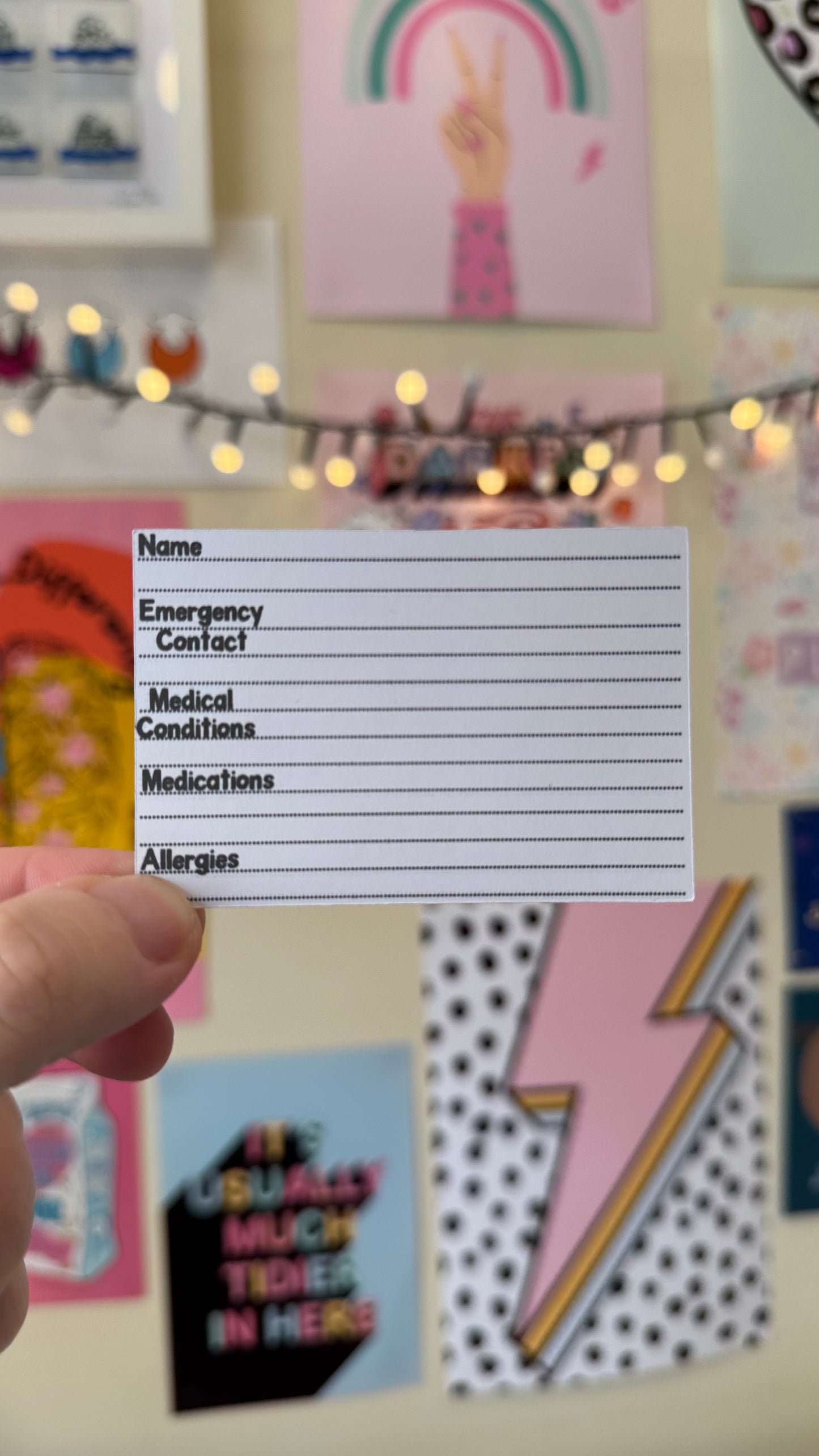 Medical bag tag “Epi Pens in Bag”