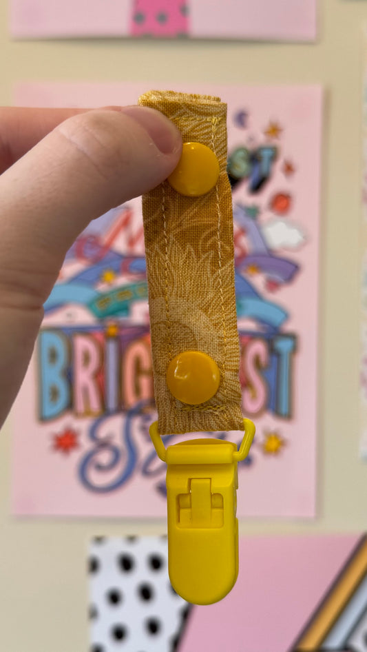 Yellow abstract sunflower Tubie clips