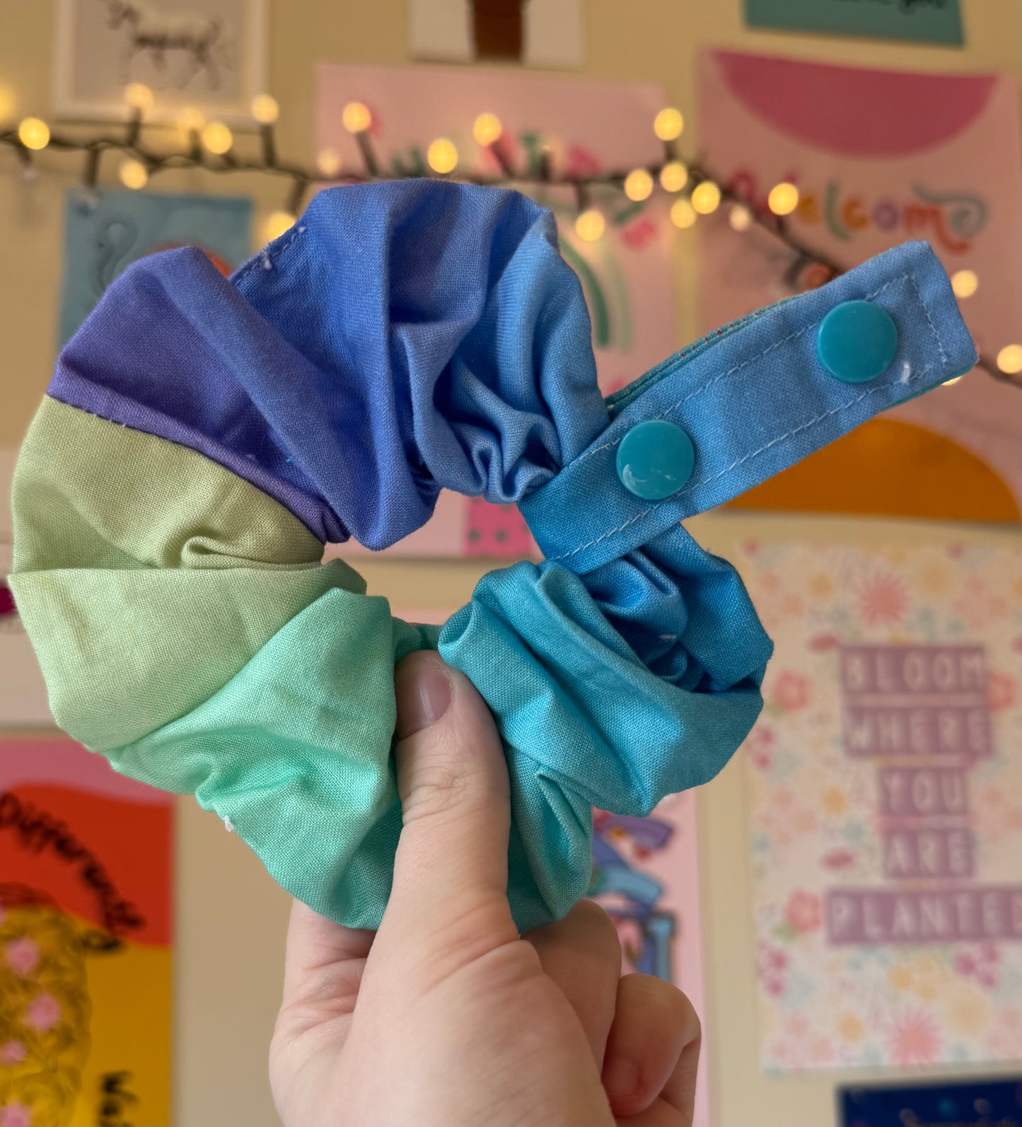Blue ombré Tubie scrunchies