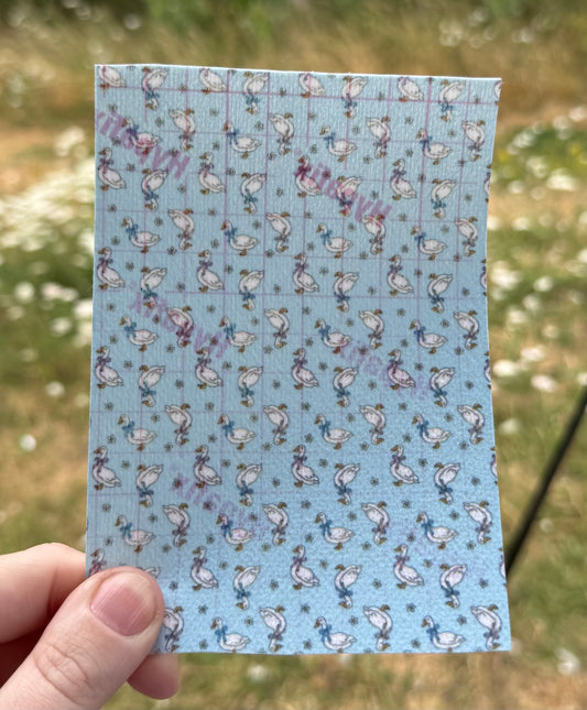 Fancy ducks on blue Tubie tape