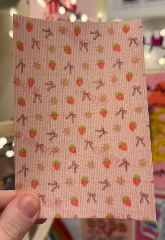 Happy summers bows, strawberry’s and flowers Tubie tape