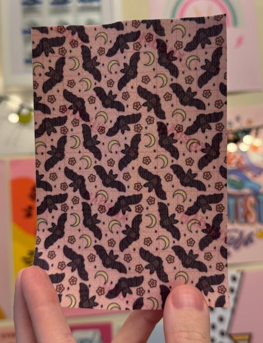 Bats cute pink Halloween tubie tape