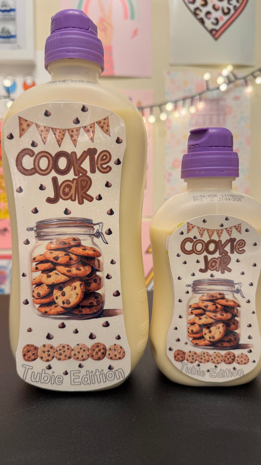 Cookies jar tubie edition - Foodie al tubie feed bottle stickers