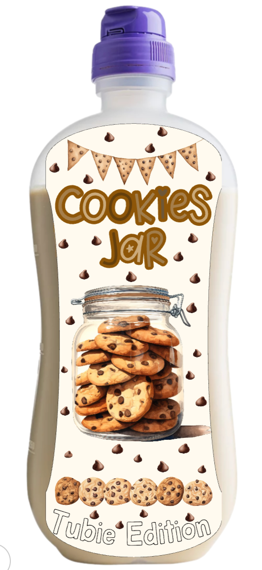 Cookies jar tubie edition - Foodie al tubie feed bottle stickers