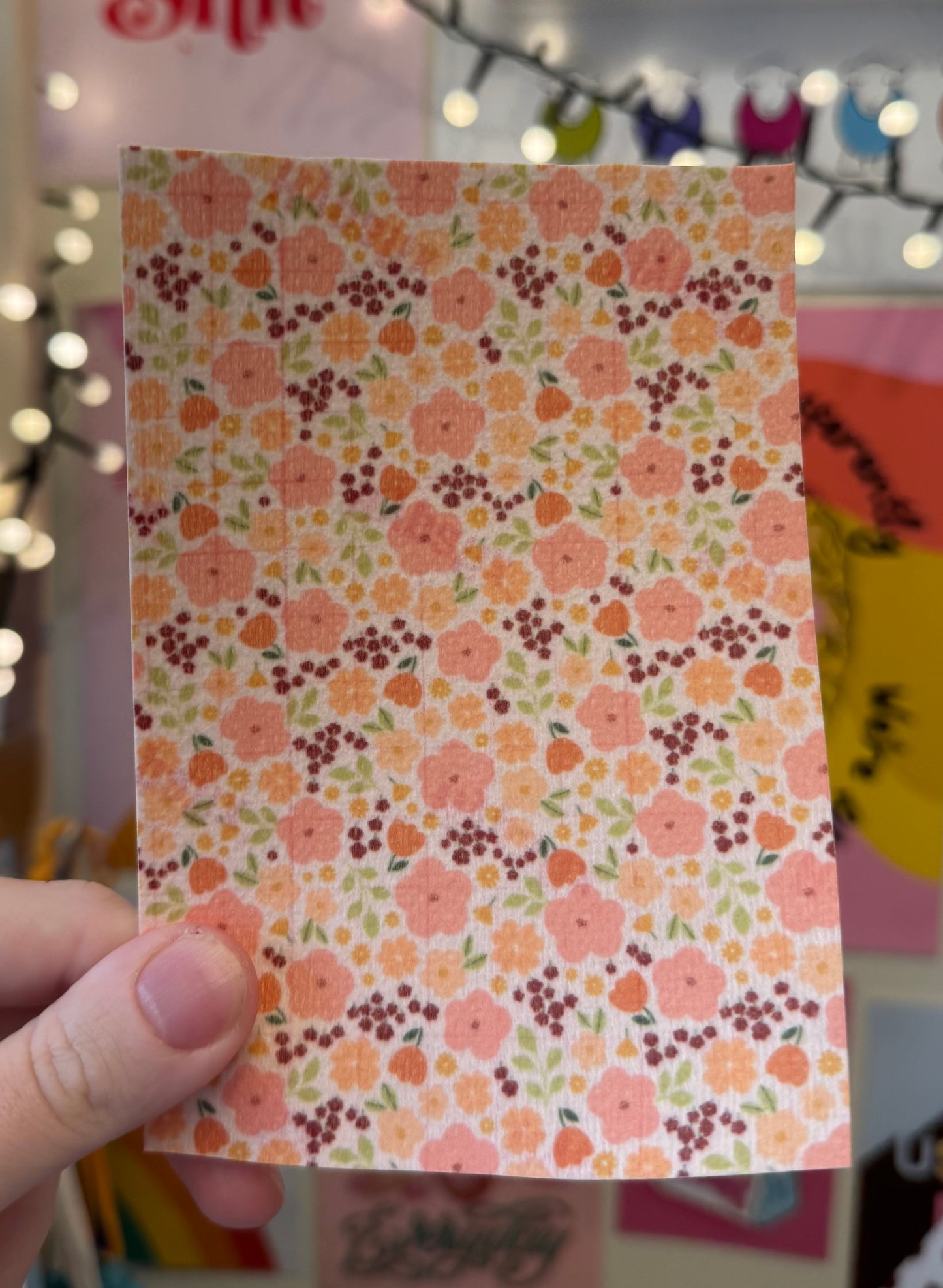 Summer pink warm flowers Tubie tape