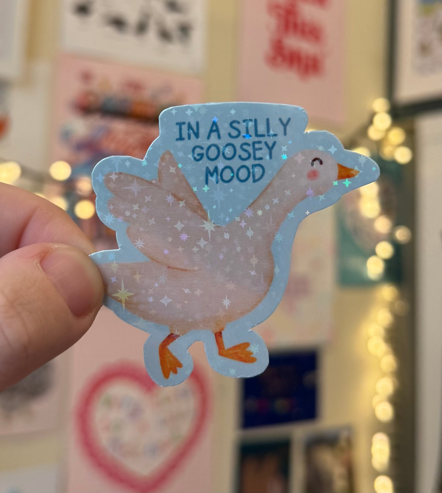 Silly goosey mood Sticker