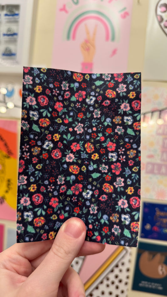 Calm navy flowers Tubie tape collection