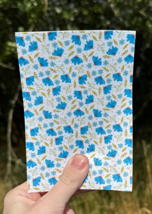 Blue flowers tubie tape