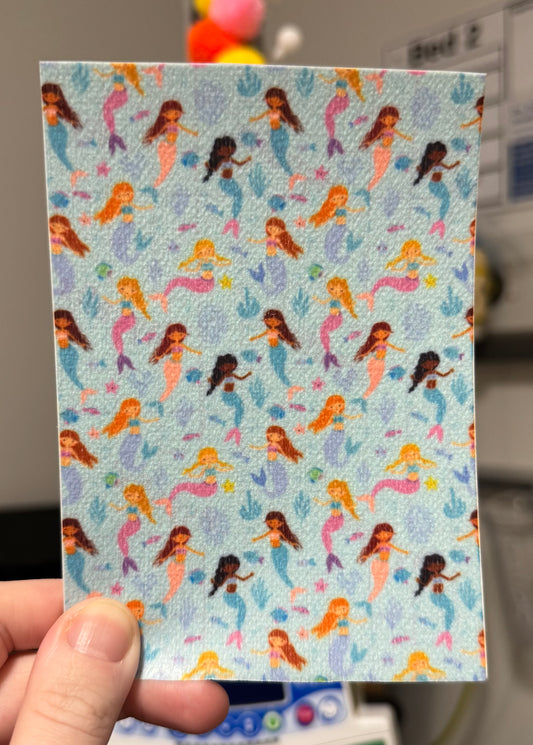 mermaids on baby blue tubie tape