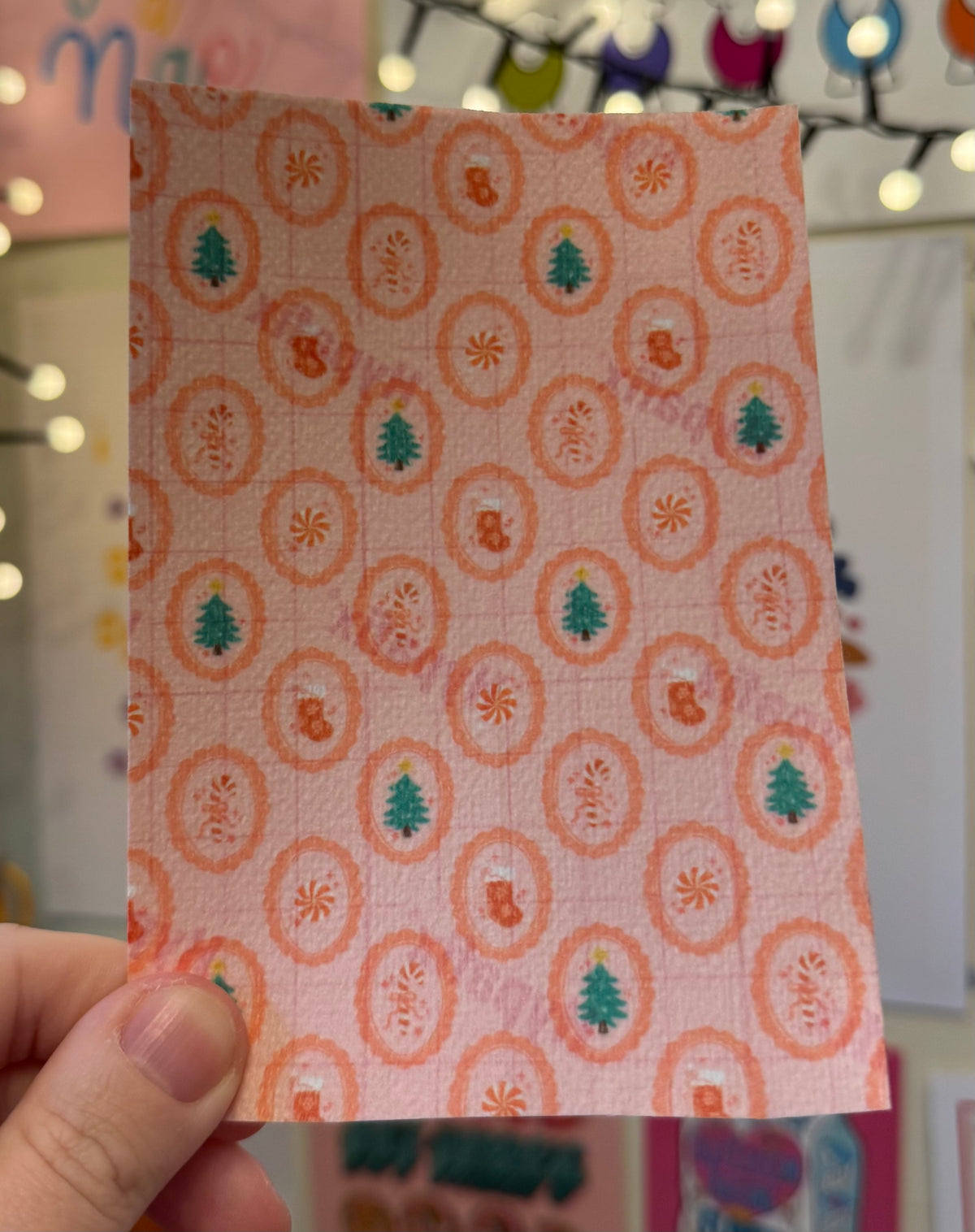 Pink Xmas pictures Tubie tape