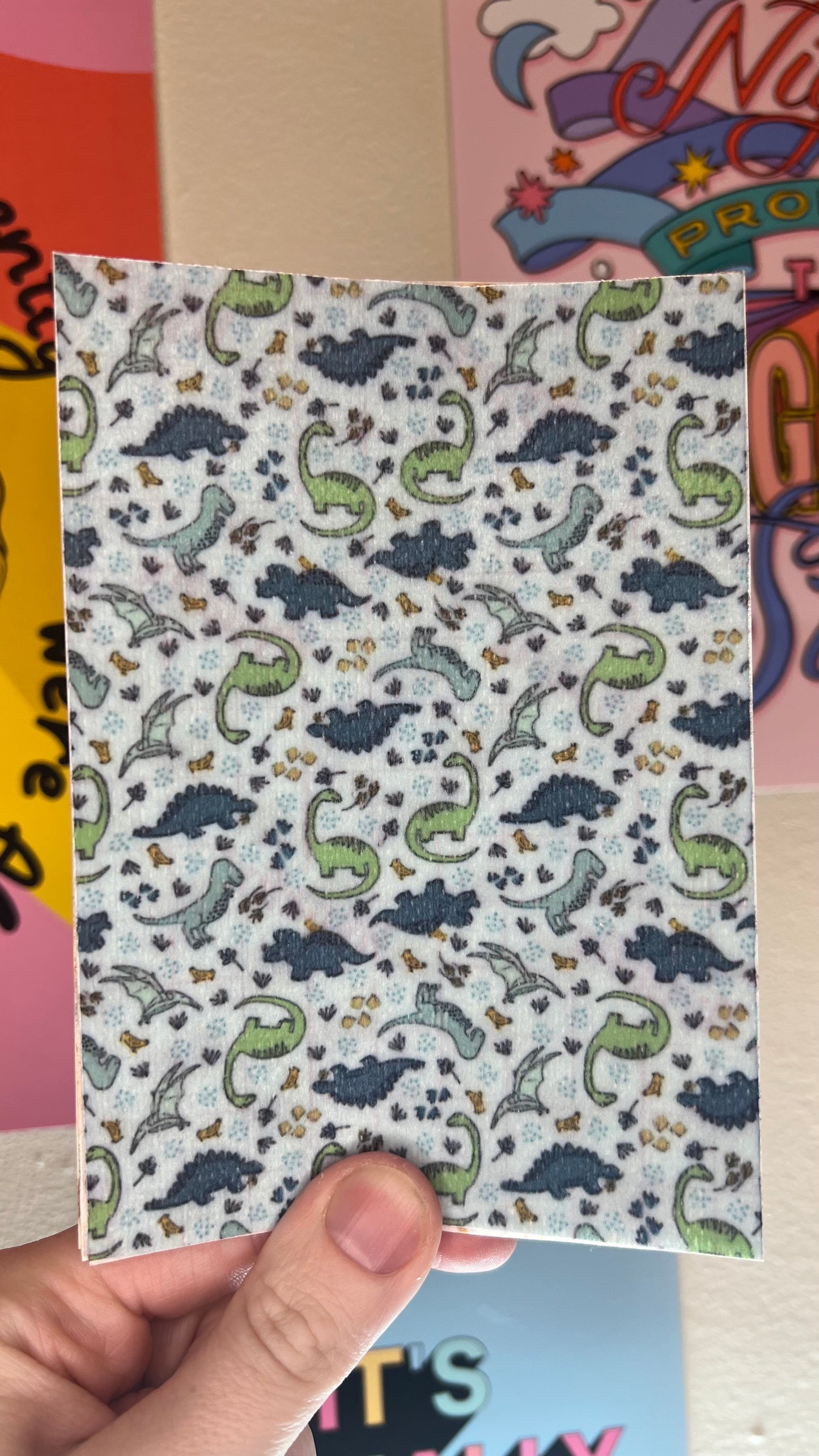Blue and green multiple dinosaurs Tubie tape