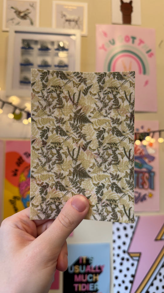 Green ferns and butterflies Tubie tape