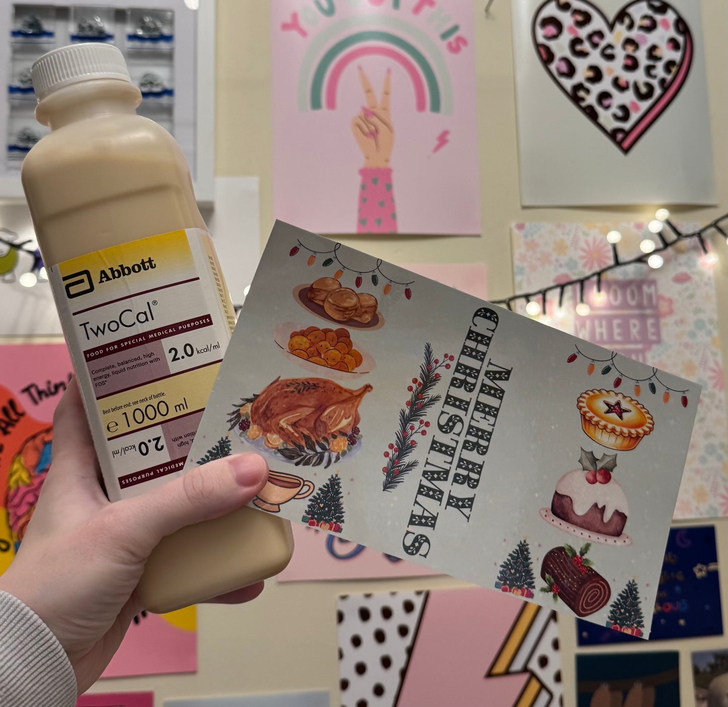 (ABBOTT 1L) Christmas dinner Tubie edition - Foodie al Tubie feed bottle stickers