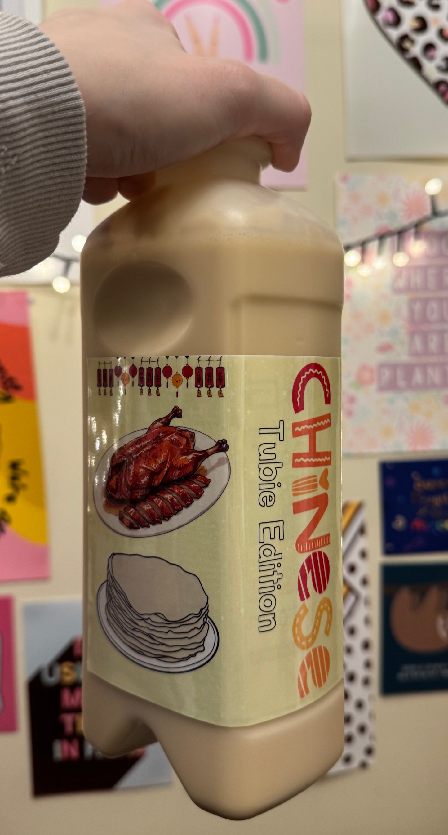 (ABBOTT 1L) Chinese takeaway Tubie edition - Foodie al Tubie feed bottle stickers