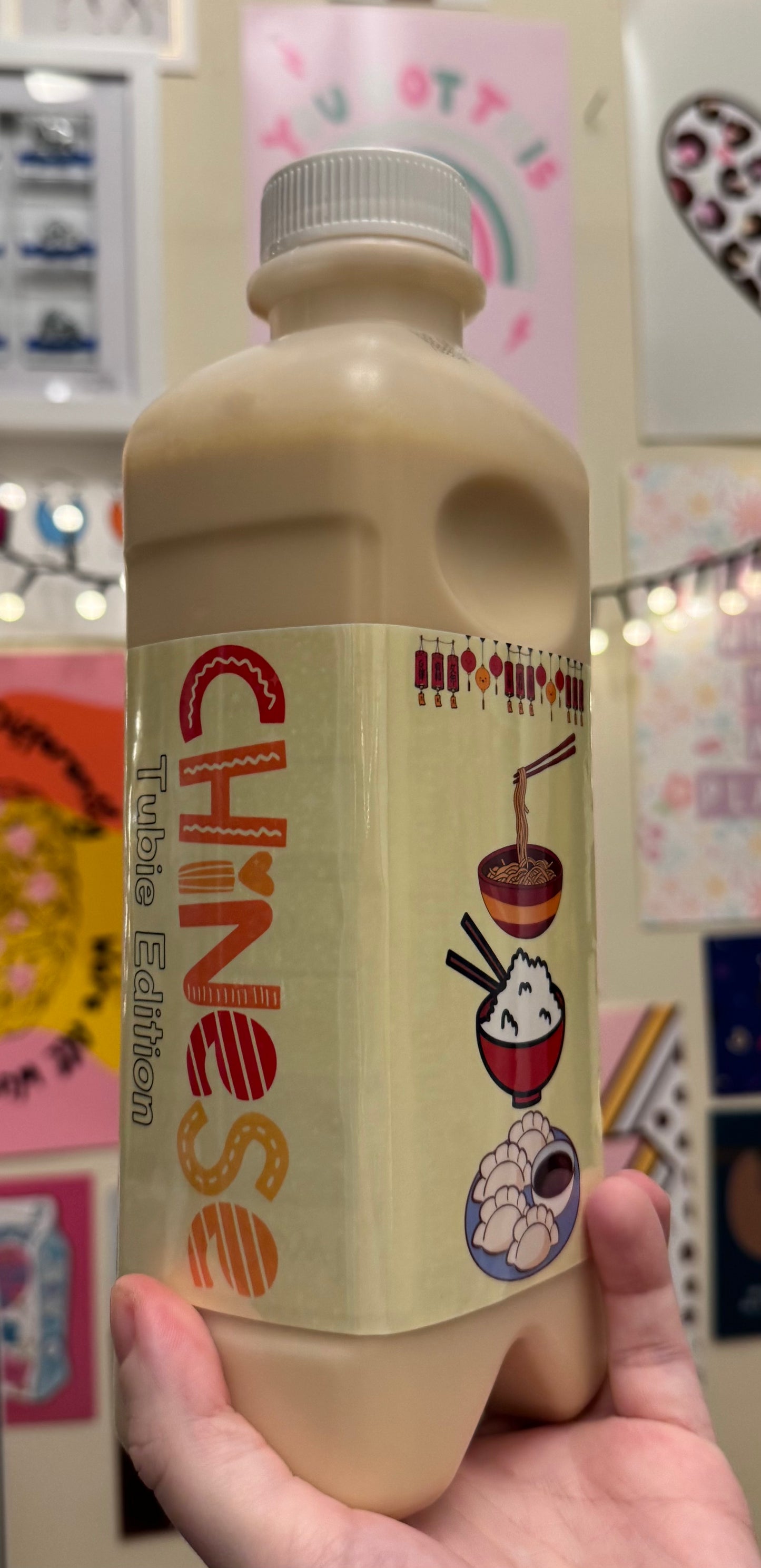 (ABBOTT 1L) Chinese takeaway Tubie edition - Foodie al Tubie feed bottle stickers