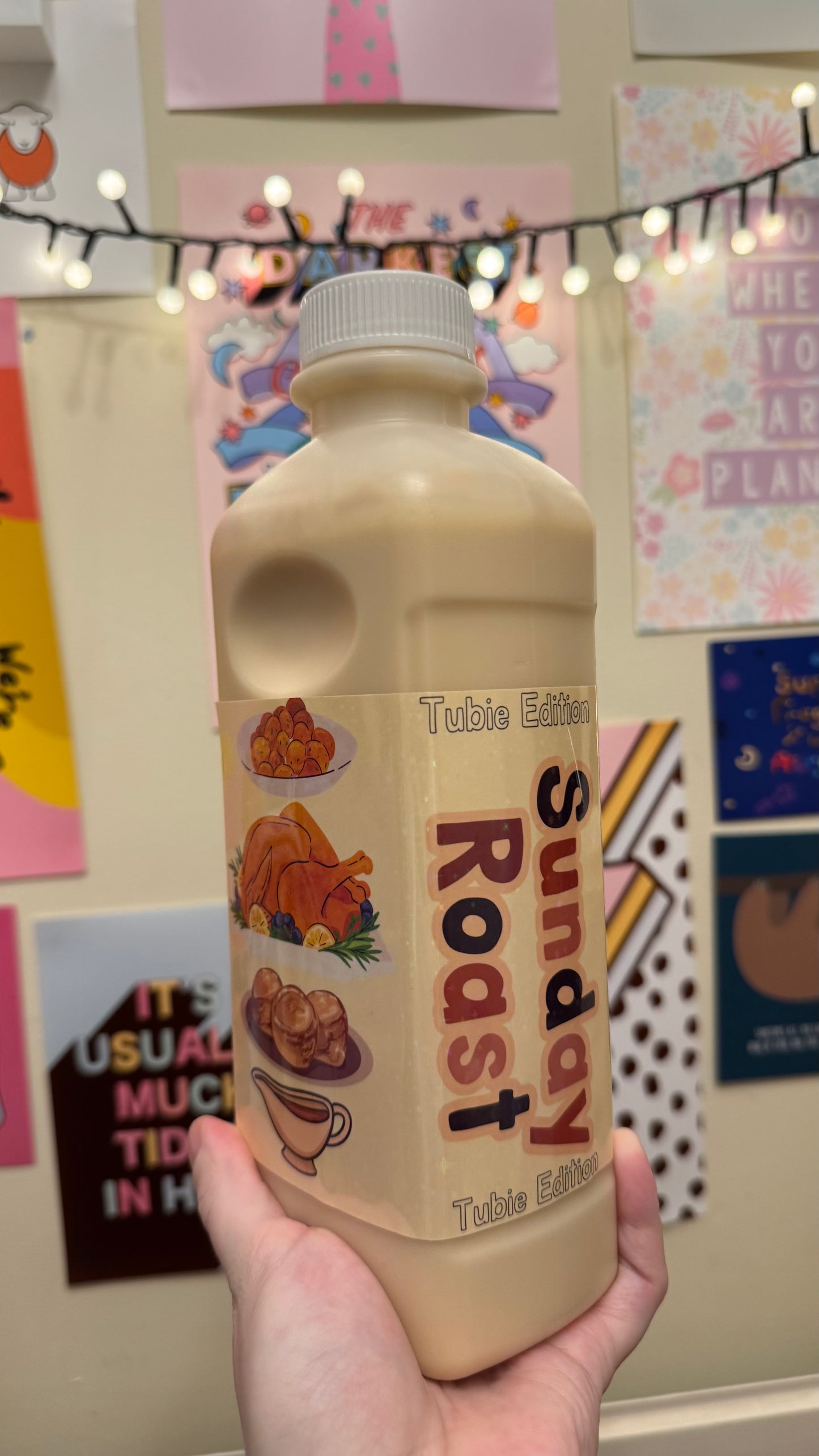 (ABBOTT 1L) Sunday roast Tubie edition - Foodie al Tubie feed bottle stickers