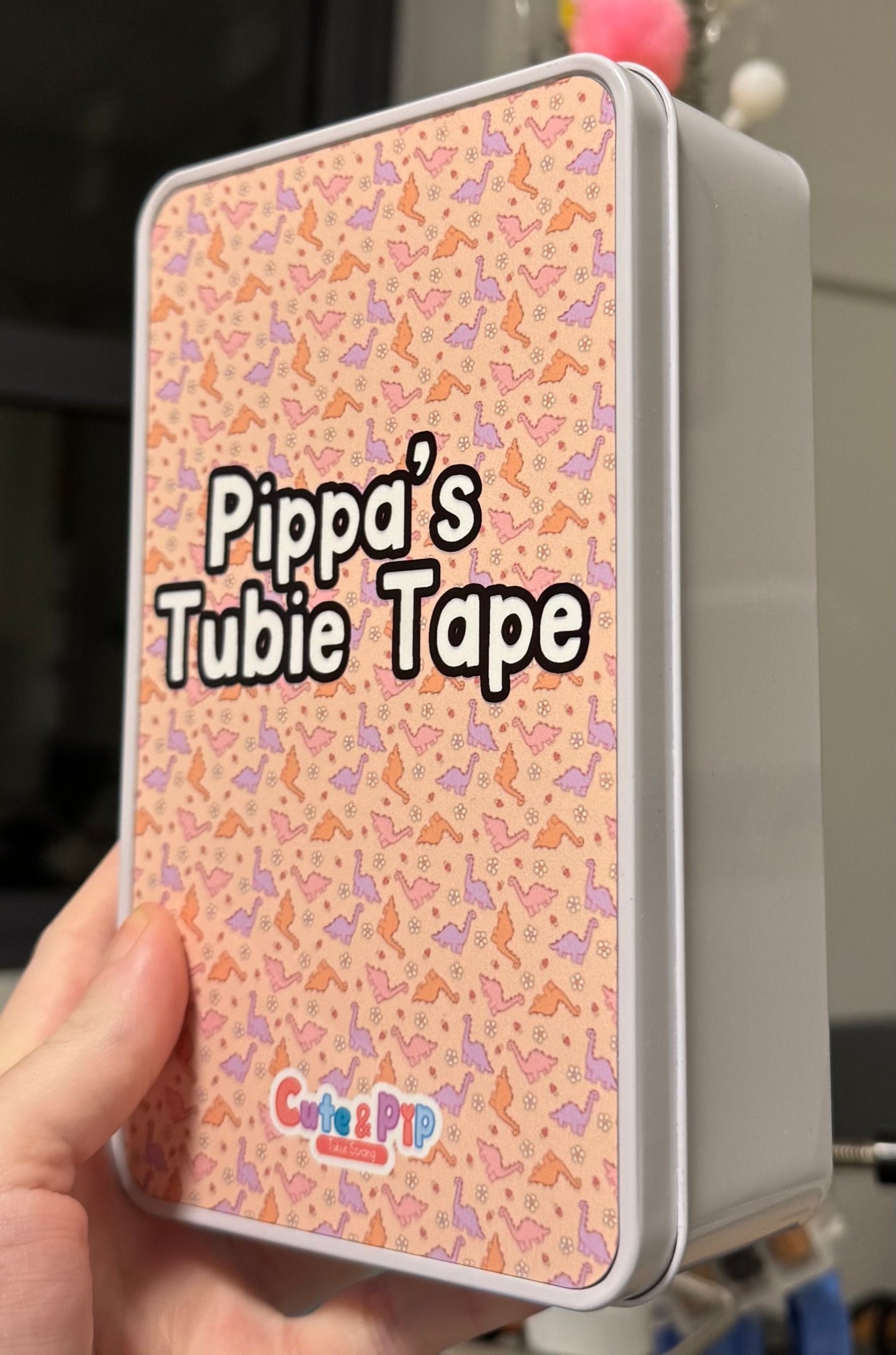 Design your own tubie tape storage box (Tubie tape not included)