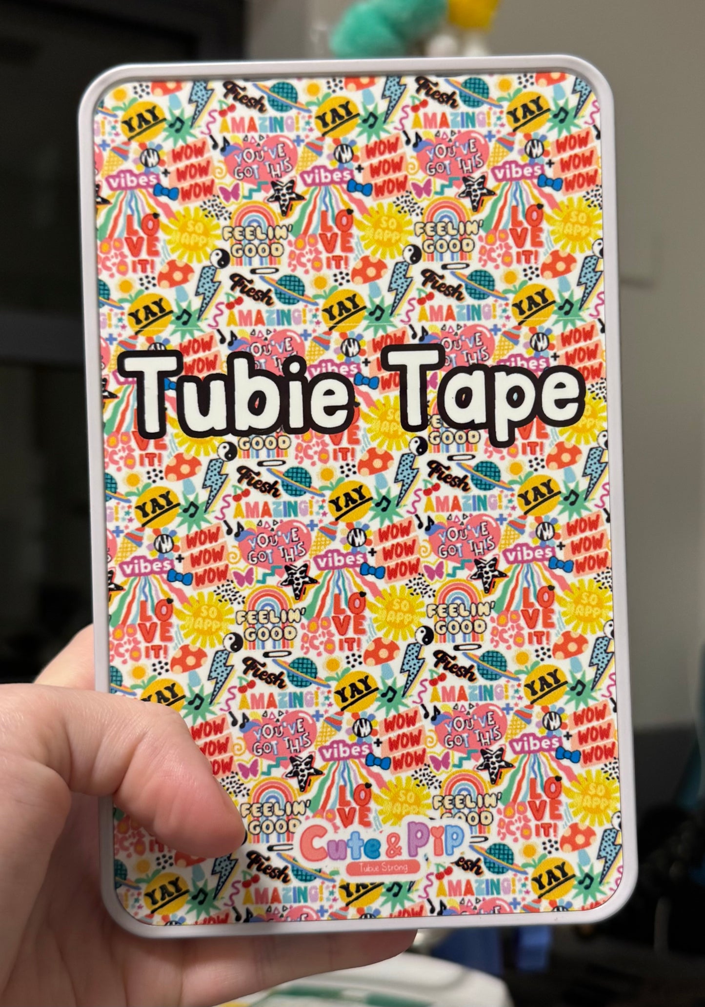 Design your own tubie tape storage box (Tubie tape not included)