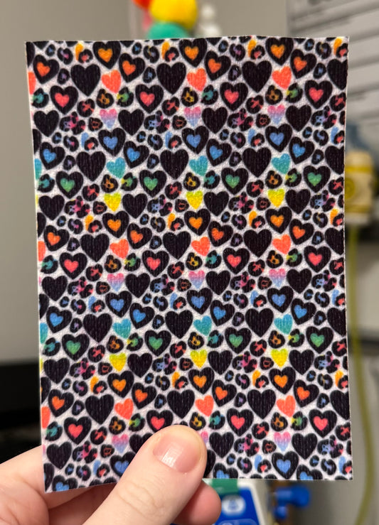 rainbow hearts print Tubie tape