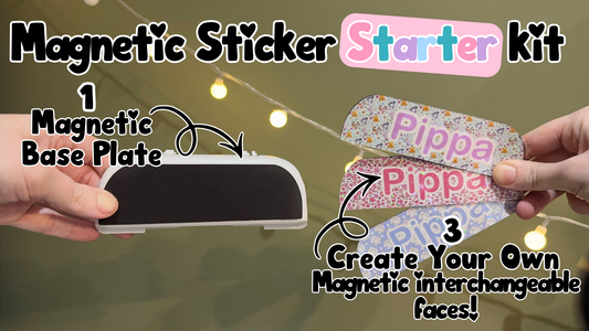 magnetic pump sticker STARTER pack 1 base plate & 3 interchangeable pump face!