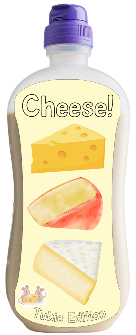 Nutricia cheese! tubie edition - Foodie al Tubie feed bottle stickers