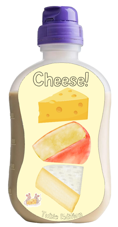Nutricia cheese! tubie edition - Foodie al Tubie feed bottle stickers
